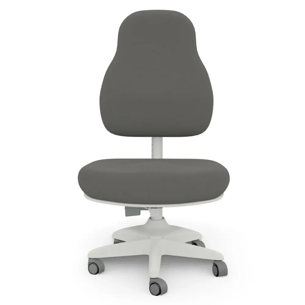 Scaun birou copii, ajustabil, Ergo, alb-gri, h40-50 cm