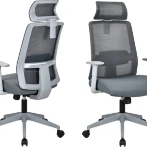 Scaun de birou Tallard ergonomic cu spate respirabil gri
