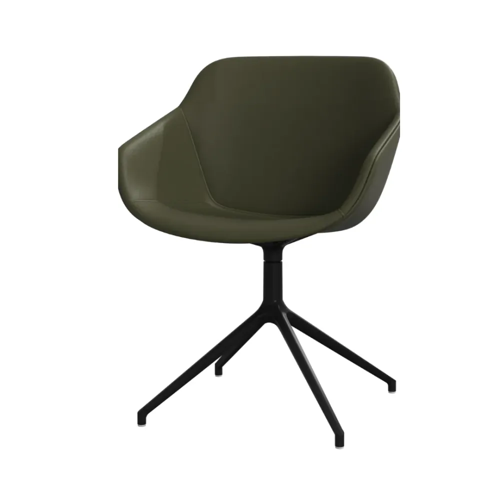 Scaun BoConcept Vienna cu functie de pivotare olive green Nordic Grain