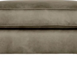 Taburet Pinto din piele ecologica taupe, picioare din metal, 76x56 cm