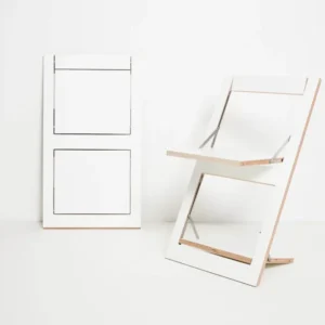 Scaun pliabil lemn, White