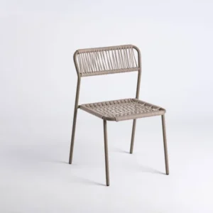 Scaun minimalist, metal Bianca