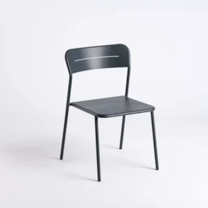 Scaun minimalist, metal Nero