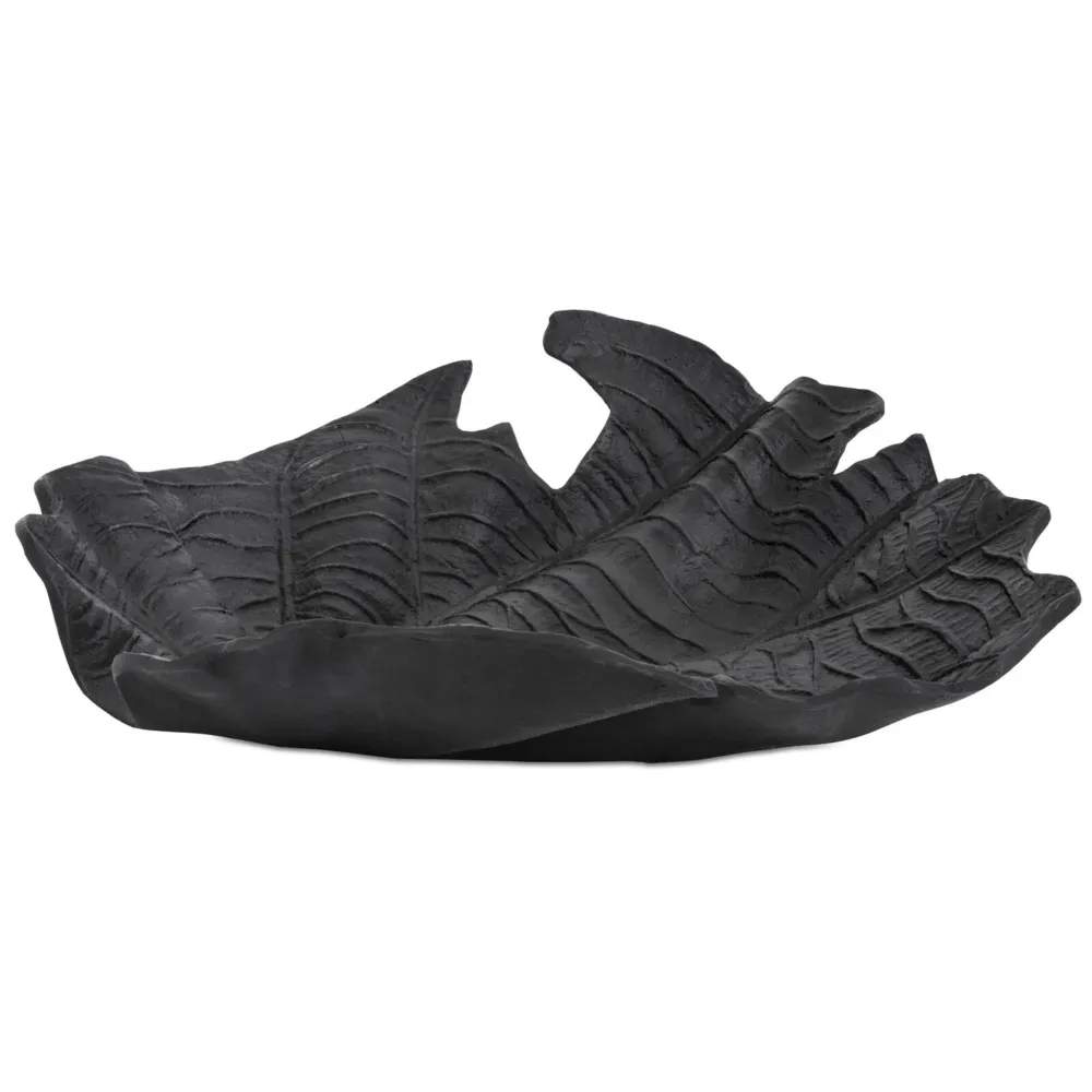 Sculptura BoConcept Velvet leaf, negru/40cm
