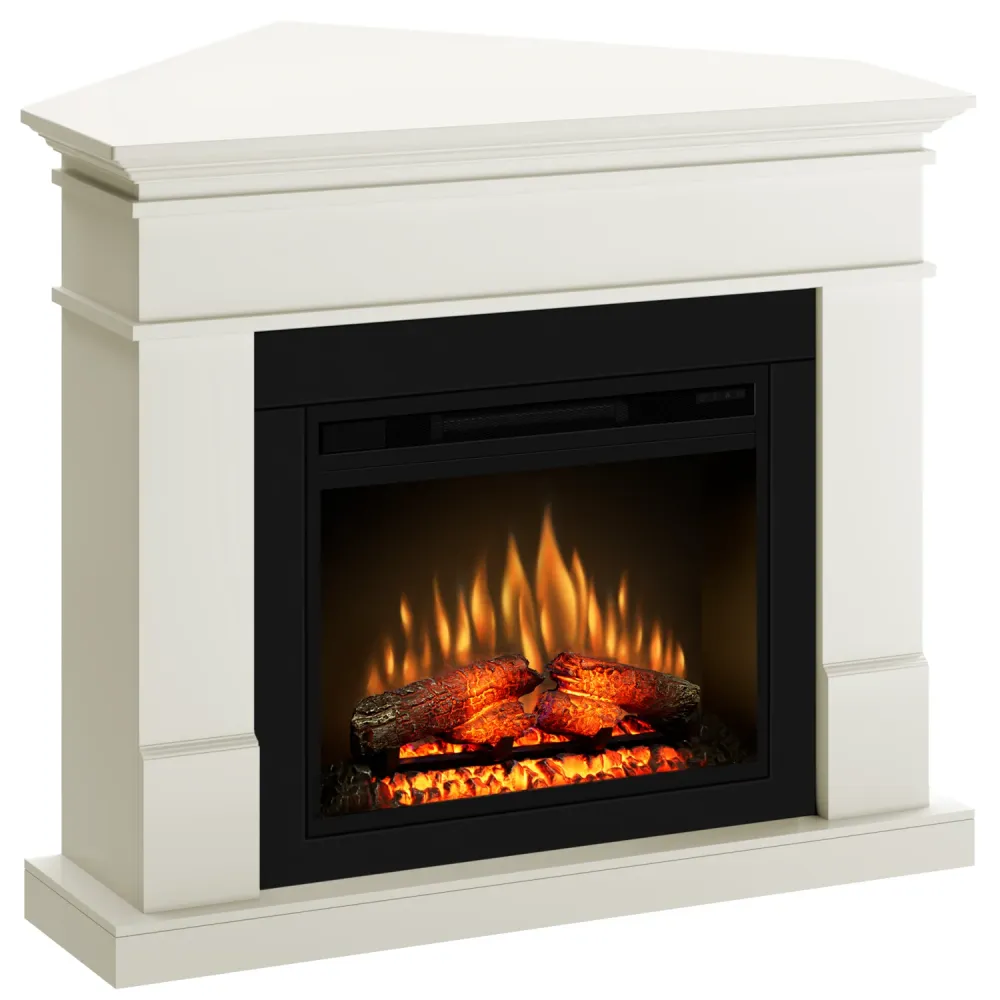 Semineu electric Ecoflame Lisabona PRO cu colt - Vanilie