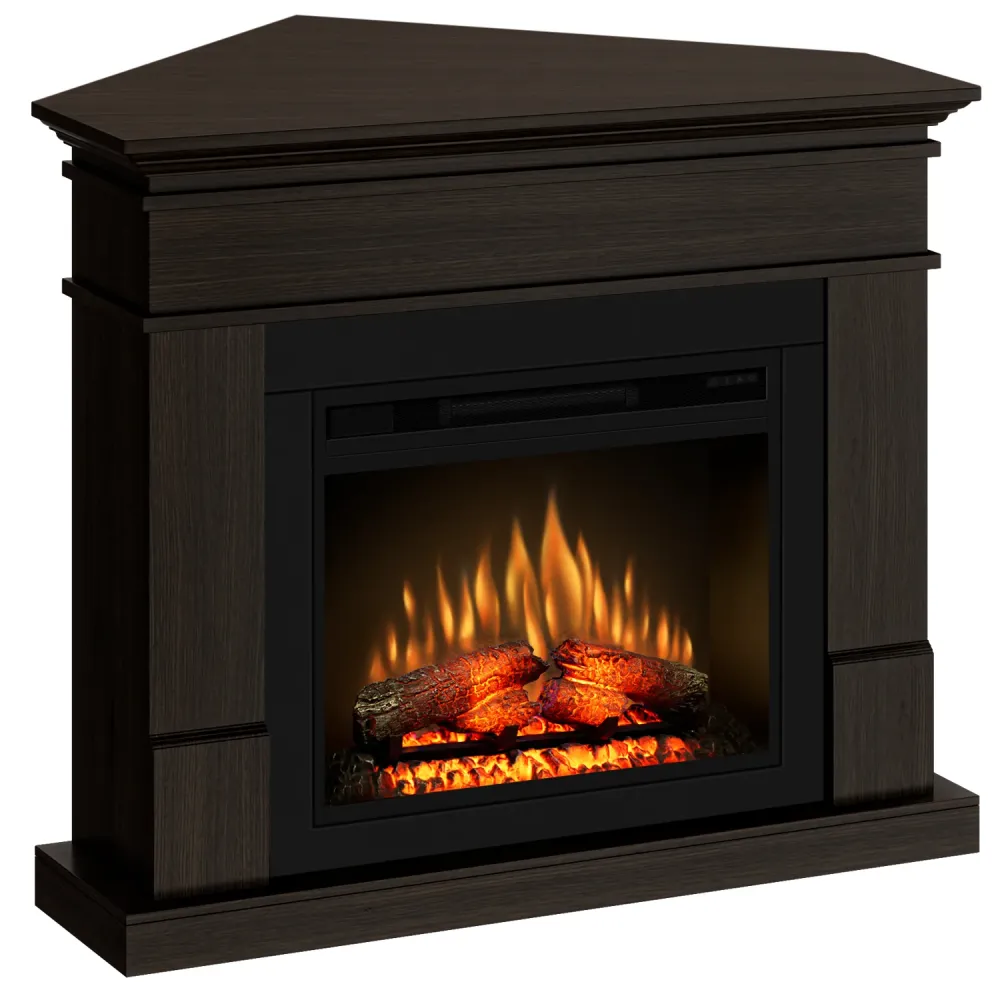 Semineu electric Ecoflame Lisabona PRO cu colt - Wenge