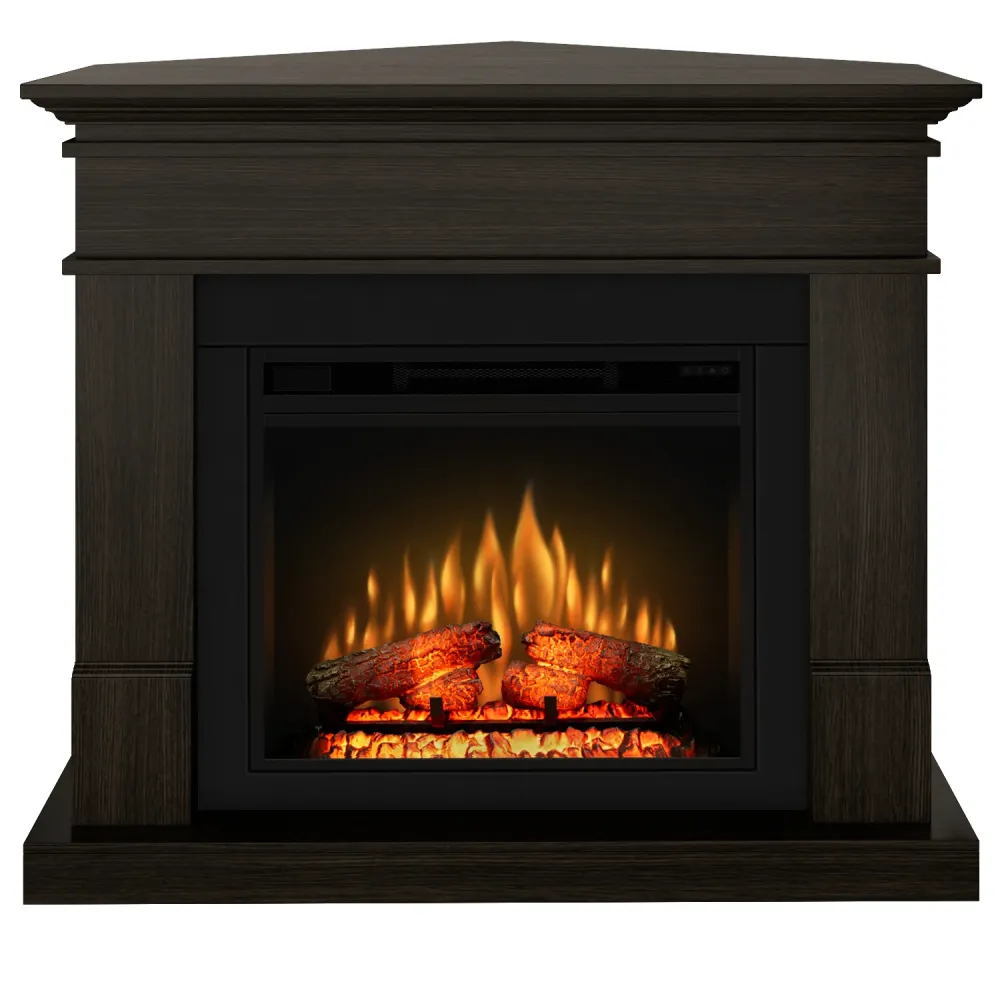 Semineu electric Ecoflame Lisabona PRO cu colt - Wenge