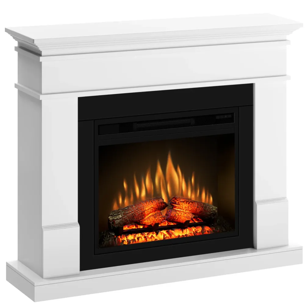 Semineu electric Ecoflame Lisabona PRO - Alb