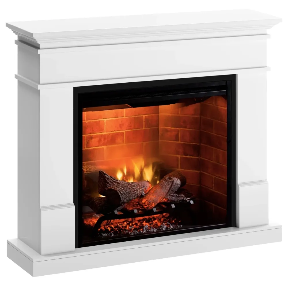 Semineu electric Lisabona Premium Dimplex Revillusion 30" cu sunet - Alb