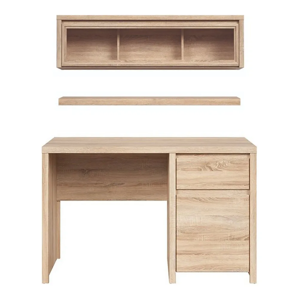 Set birou KASPIAN, stejar sonoma, PAL, 120x65x77 cm