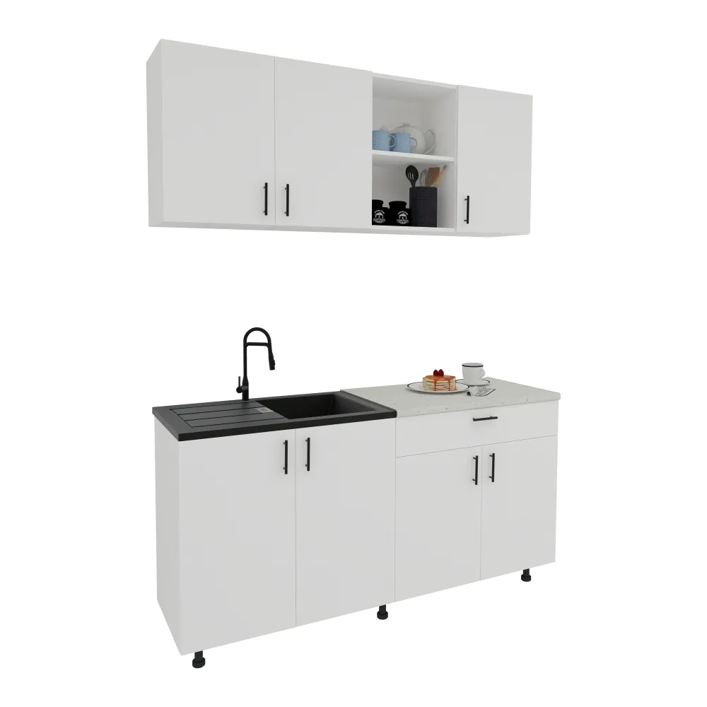 Bucatarie haaus Roma, Alb, L 160 cm