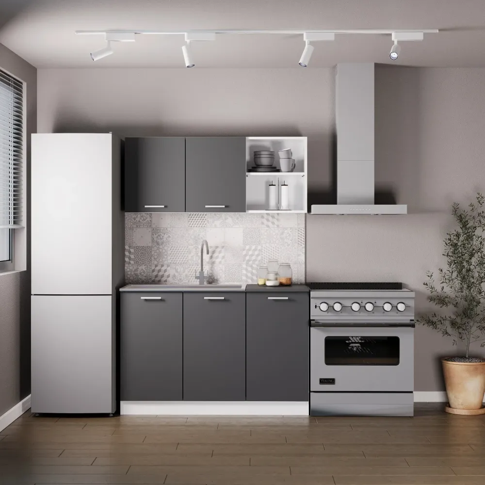 Set Bucatarie haaus Ara, Antracit/Alb, L 120 cm