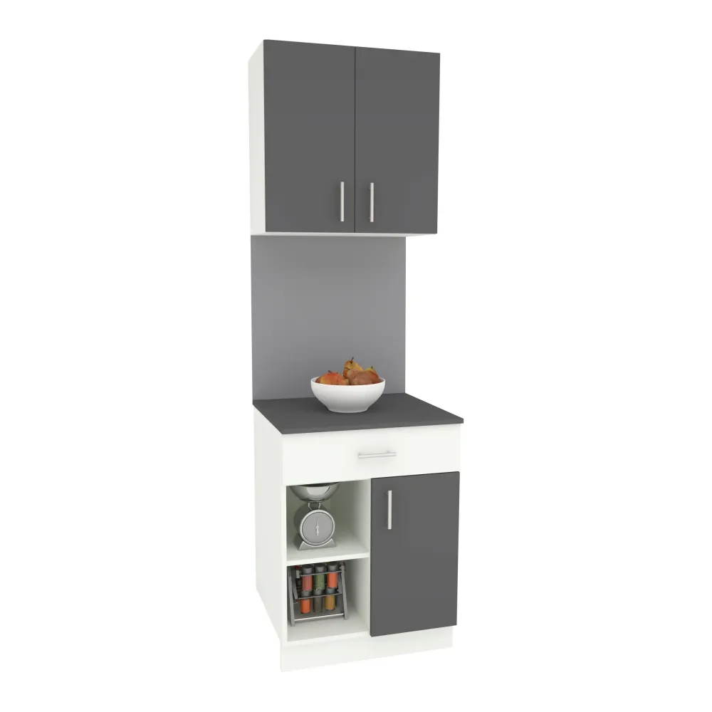 Set Bucatarie haaus Berna, Antracit/Alb, L 60 cm