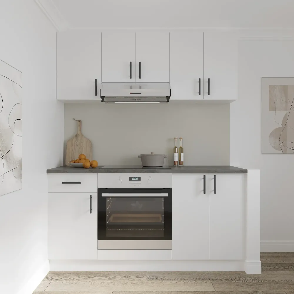 Set Bucatarie haaus Karo V6, Alb, Blat Thermo 28 mm, L 160 cm