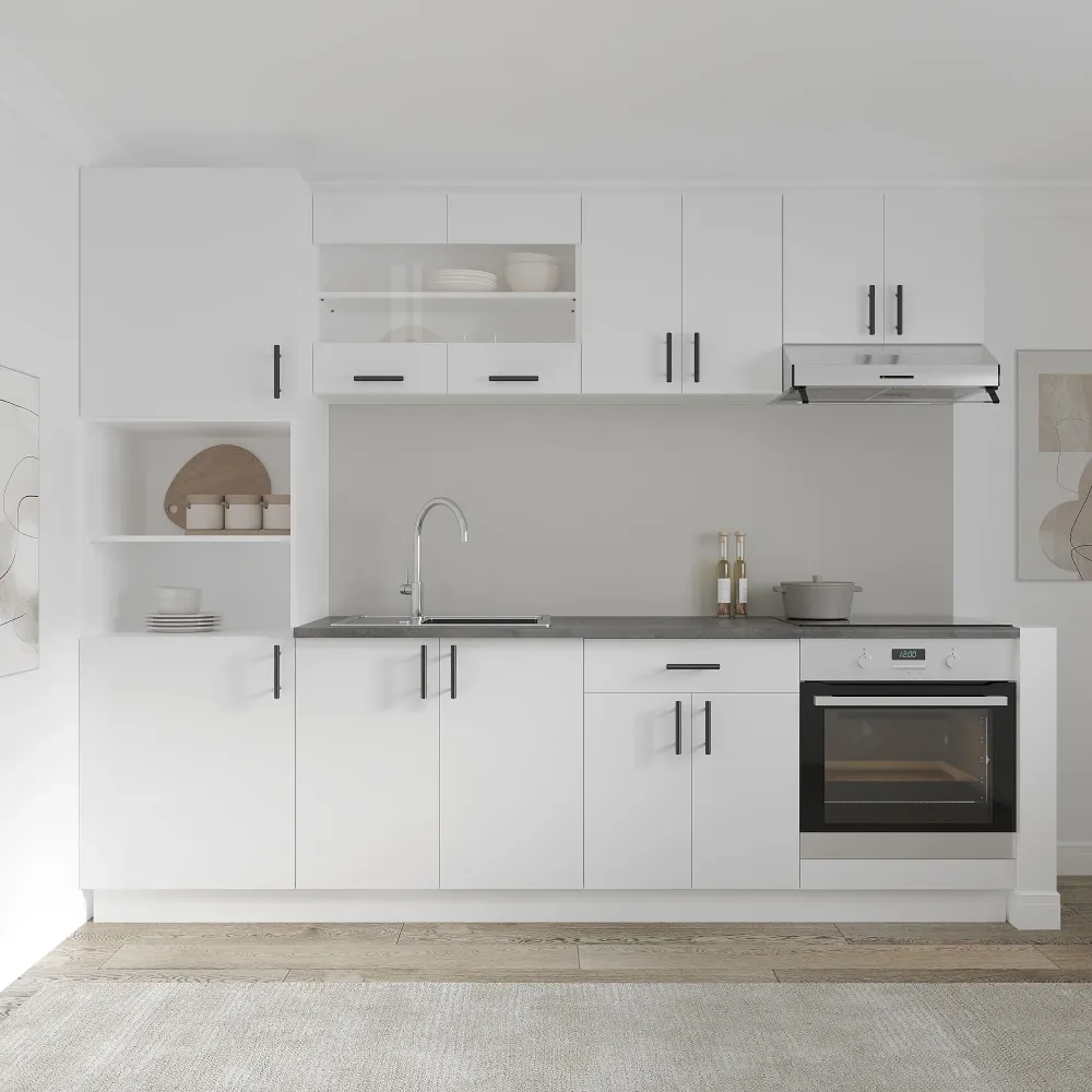 Set Bucatarie haaus Karo V20, Alb, Blat Thermo 28 mm, L 260 cm
