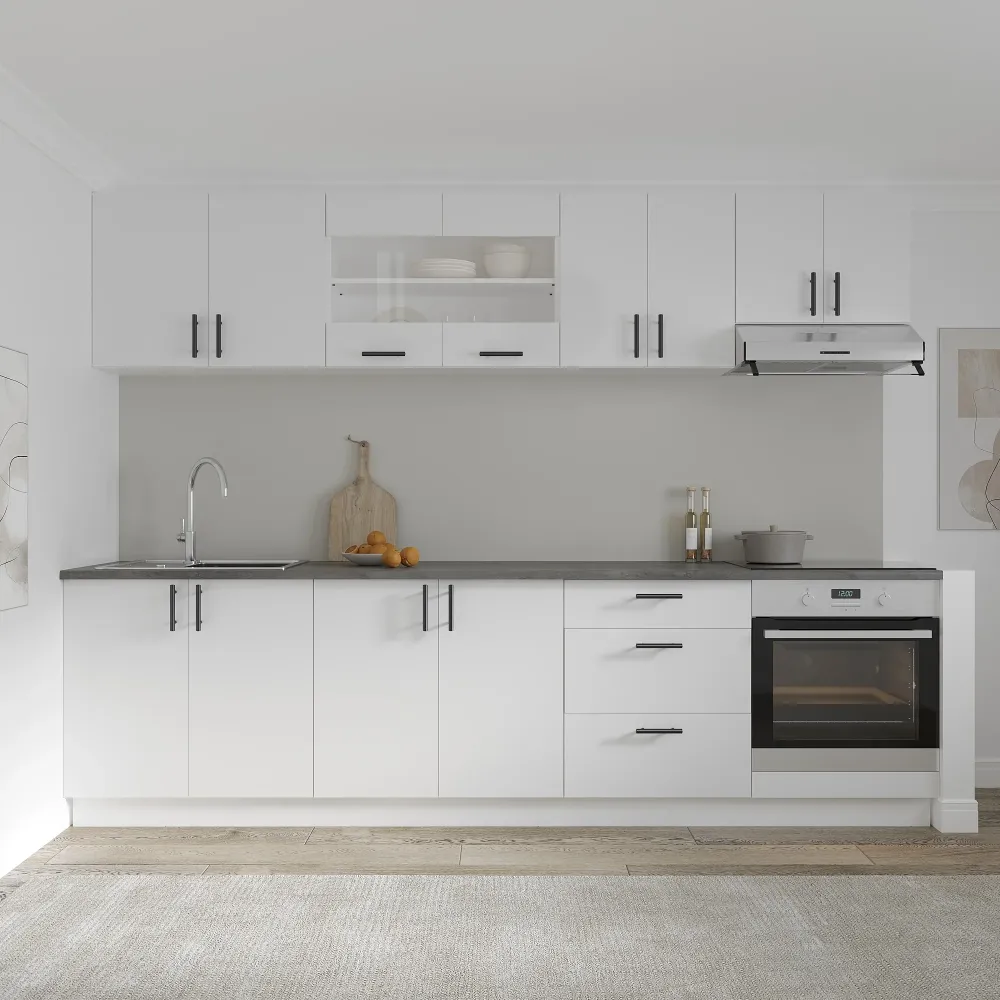 Set Bucatarie haaus Karo V22, Alb, Blat Thermo 28 mm, L 280 cm