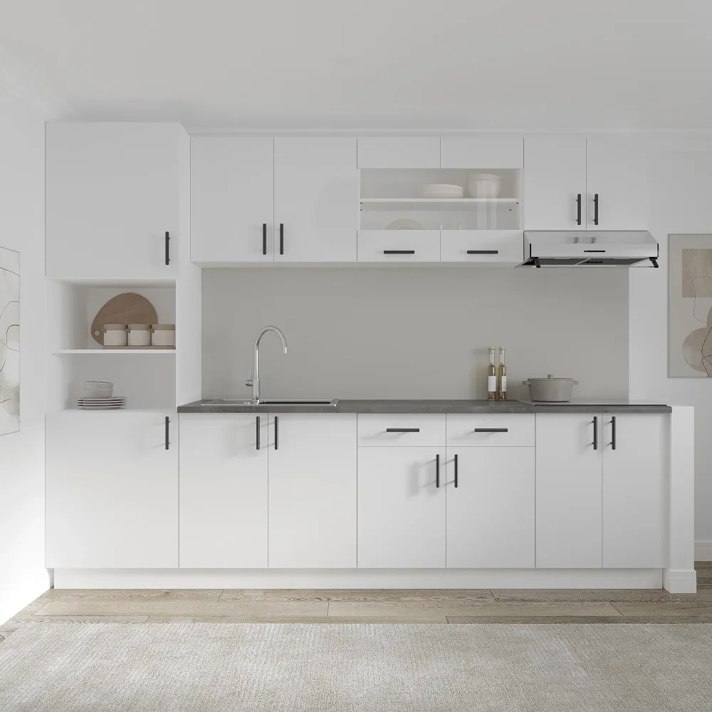 Set Bucatarie haaus Karo V23, Alb, Blat Thermo 28 mm, L 280 cm
