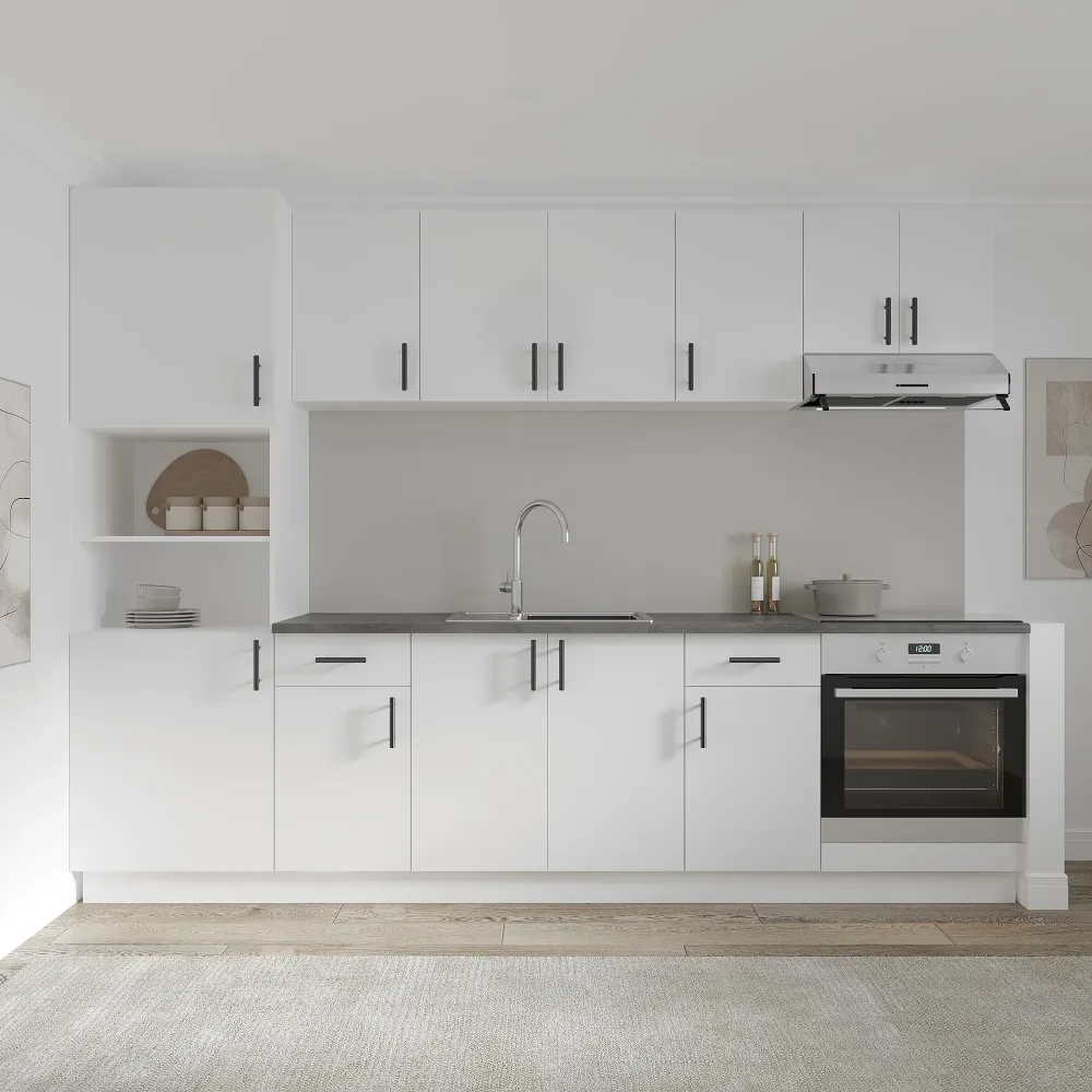 Set Bucatarie haaus Karo V24, Alb, Blat Thermo 28 mm, L 280 cm