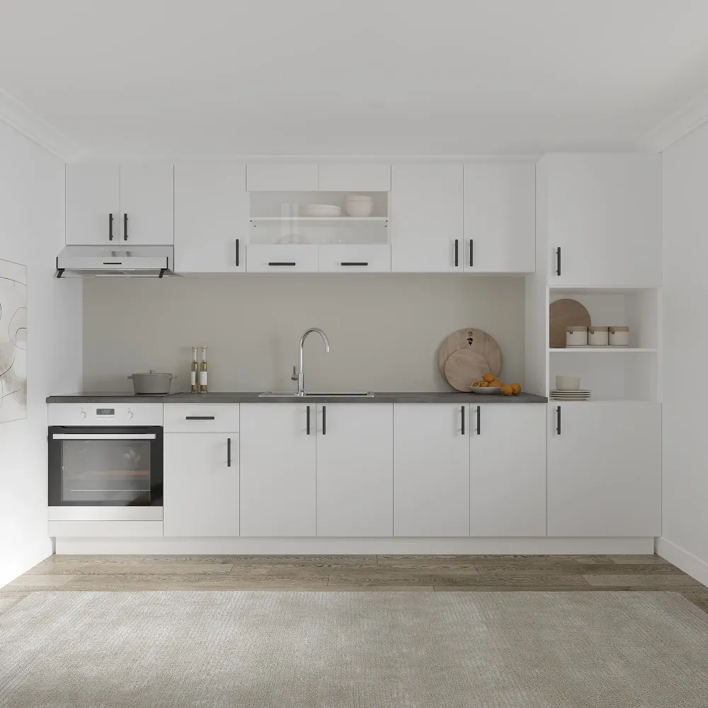 Set Bucatarie haaus Karo V30, Alb, Blat Thermo 28 mm, L 320 cm