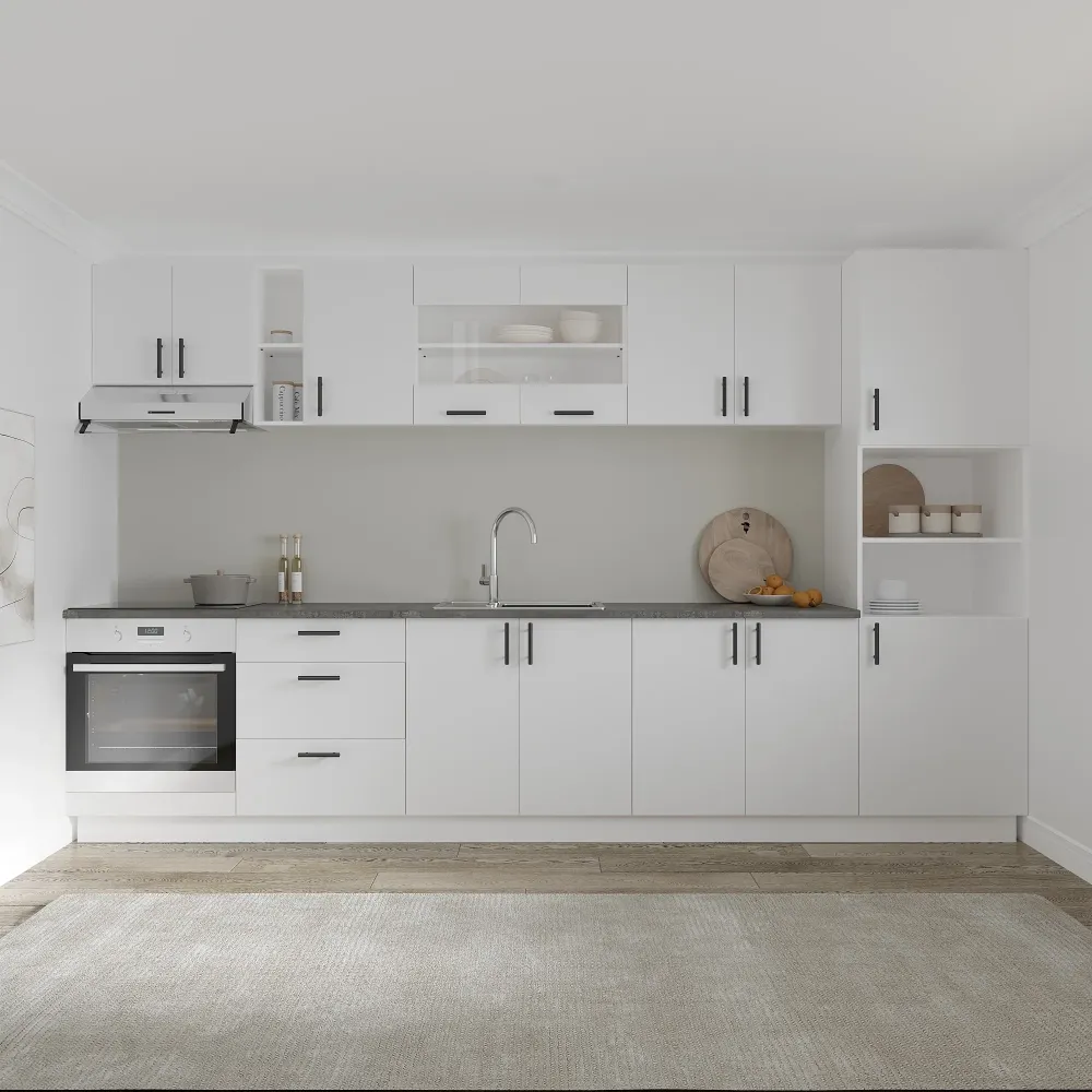 Set Bucatarie haaus Karo V31, Alb, Blat Thermo 28 mm, L 340 cm
