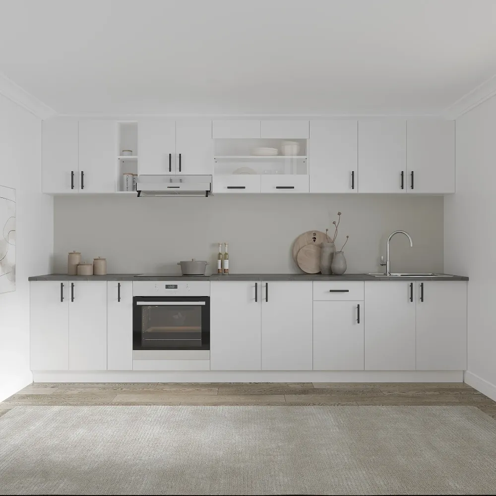 Set Bucatarie haaus Karo V32, Alb, Blat Thermo 28 mm, L 340 cm