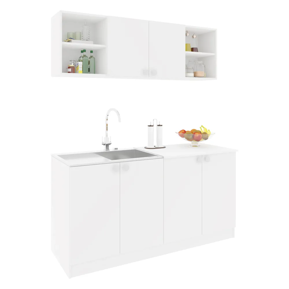 Set Bucatarie haaus Sena, Alb, L 160 cm