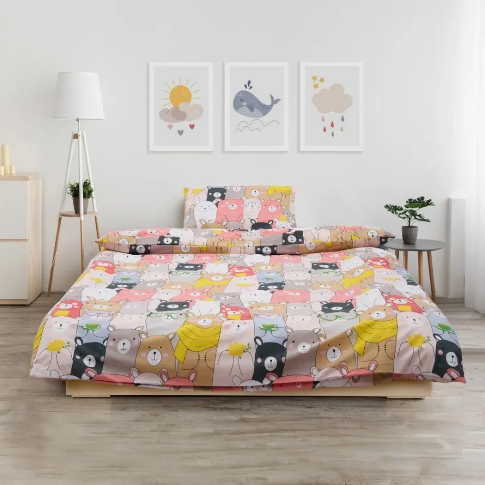 Set De Pat Single Heinner HR-2SBED-ANM | Bumbac, Animals, 1 Persoana