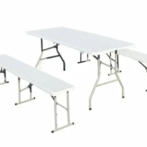 Set Masa Cu 2 Banci Heinner DMBP001 | Plastic, Pliabil, Portabil
