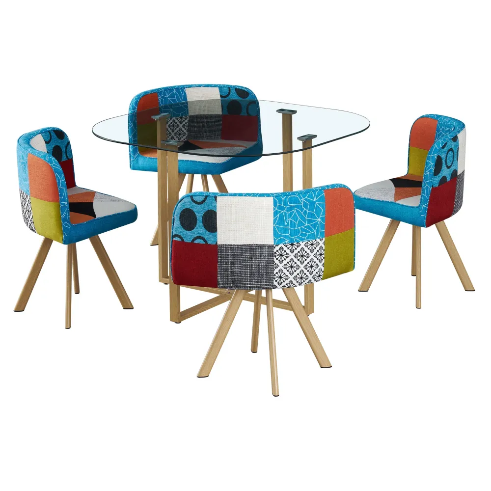 MADOX Set mobilier, masă și 4 scaune