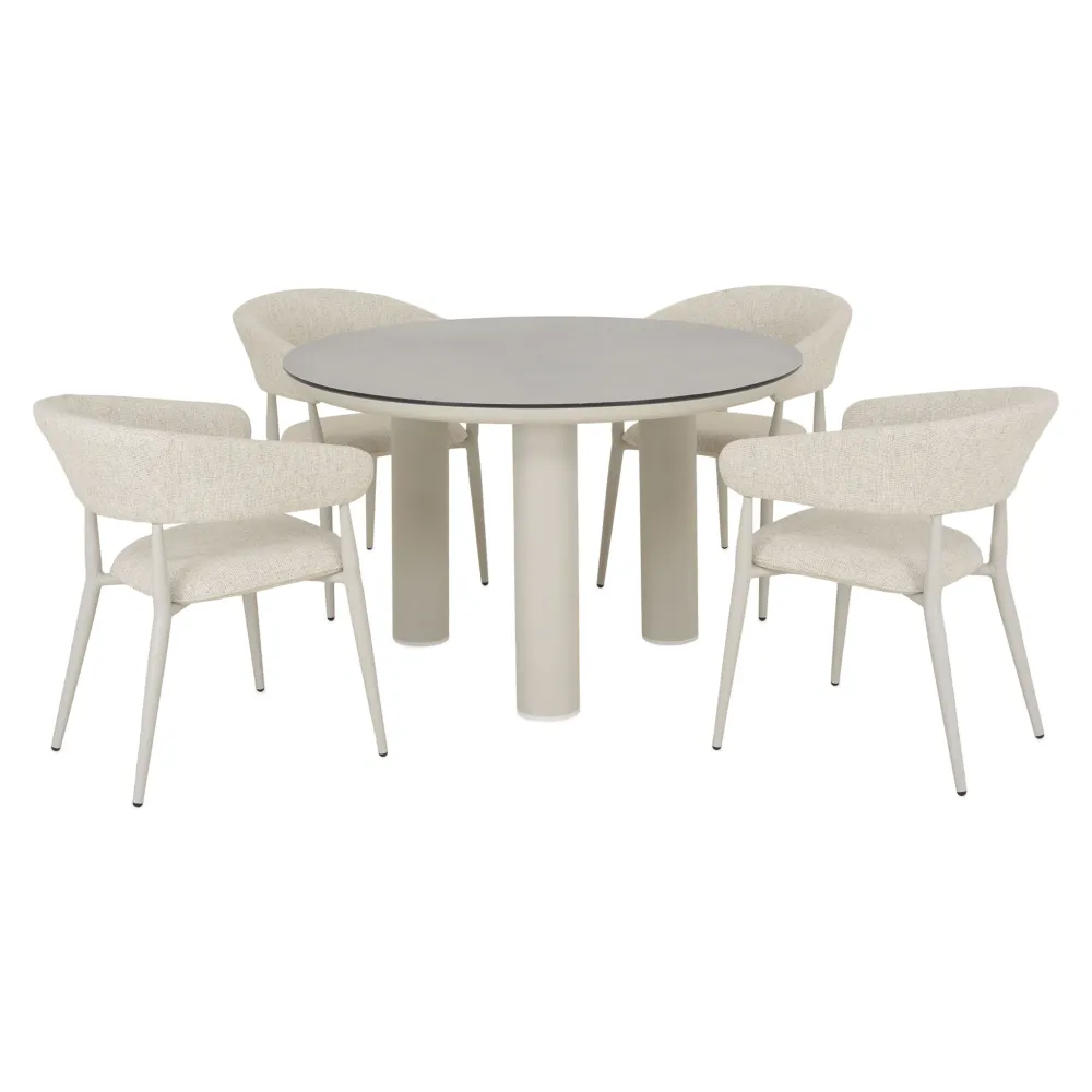SALLY Set mobilier terasă/grădină, 4 scaune și masă