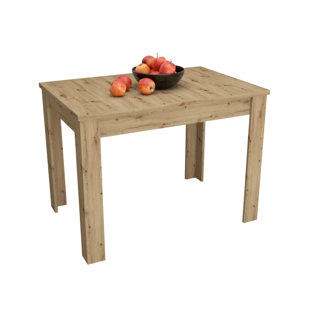 Set Masa Zeta, Stejar Artisan, 4 Scaune, Negre, 102 x 69 x 75 cm