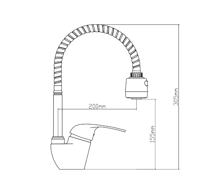 Set Masca Chiuveta Karo, Alb, 80 x 50 x 80 cm, Chiuveta Inox, Cuva stanga, Baterie Flexibila