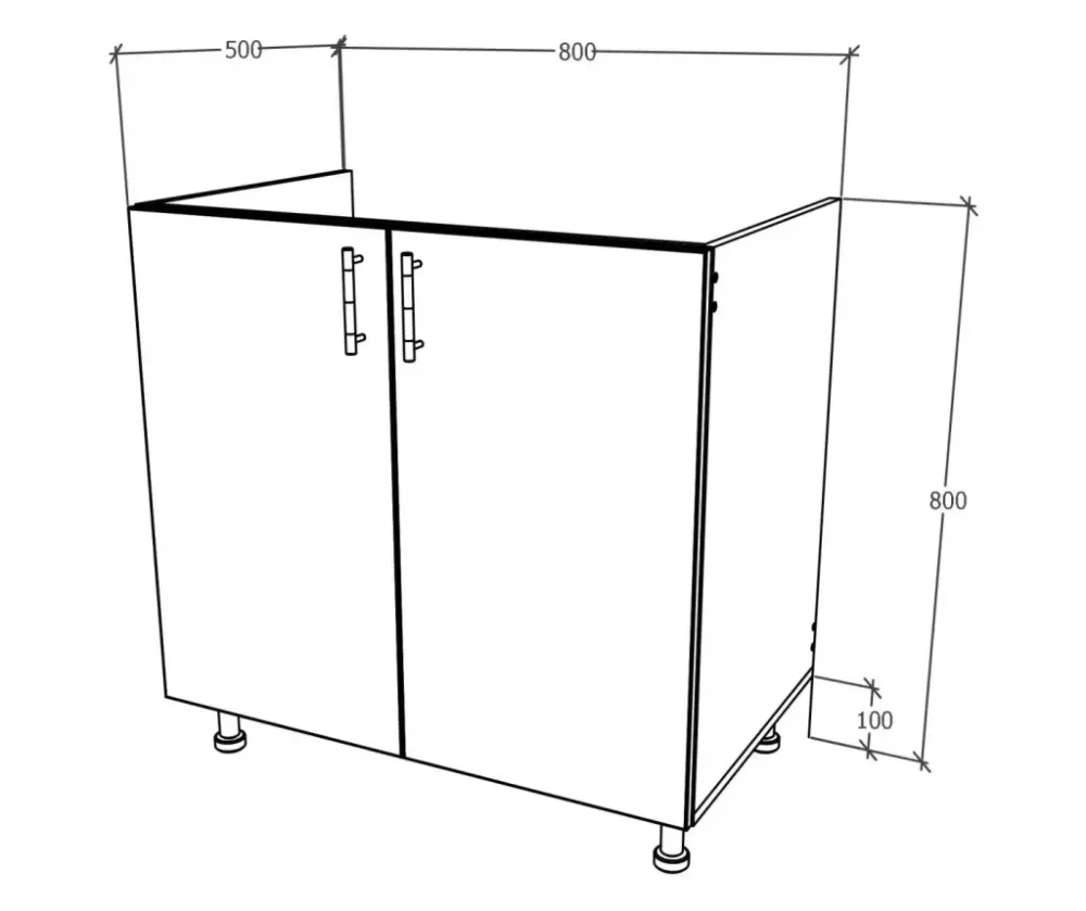 Set Masca Chiuveta Karo, Stejar Sonoma Inchis/Alb, 80 x 50 x 80 cm, Chiuveta Inox, Cuva dreapta