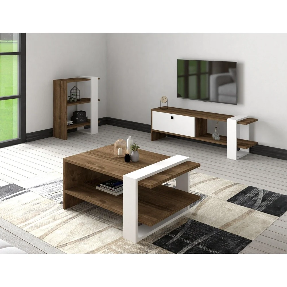 Set Mobila Sufragerie Paye, Nuc, Comoda Tv - Biblioteca - Masuta de Cafea