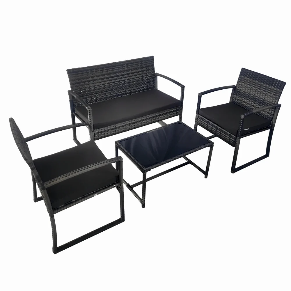 Set mobilier terasa PROFESIONAL KLUGMEISTER KJF4965 canapea + 2 fotolii + masa