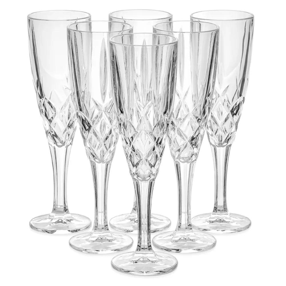 BRIXTON Set 6 pahare șampanie, 180ml