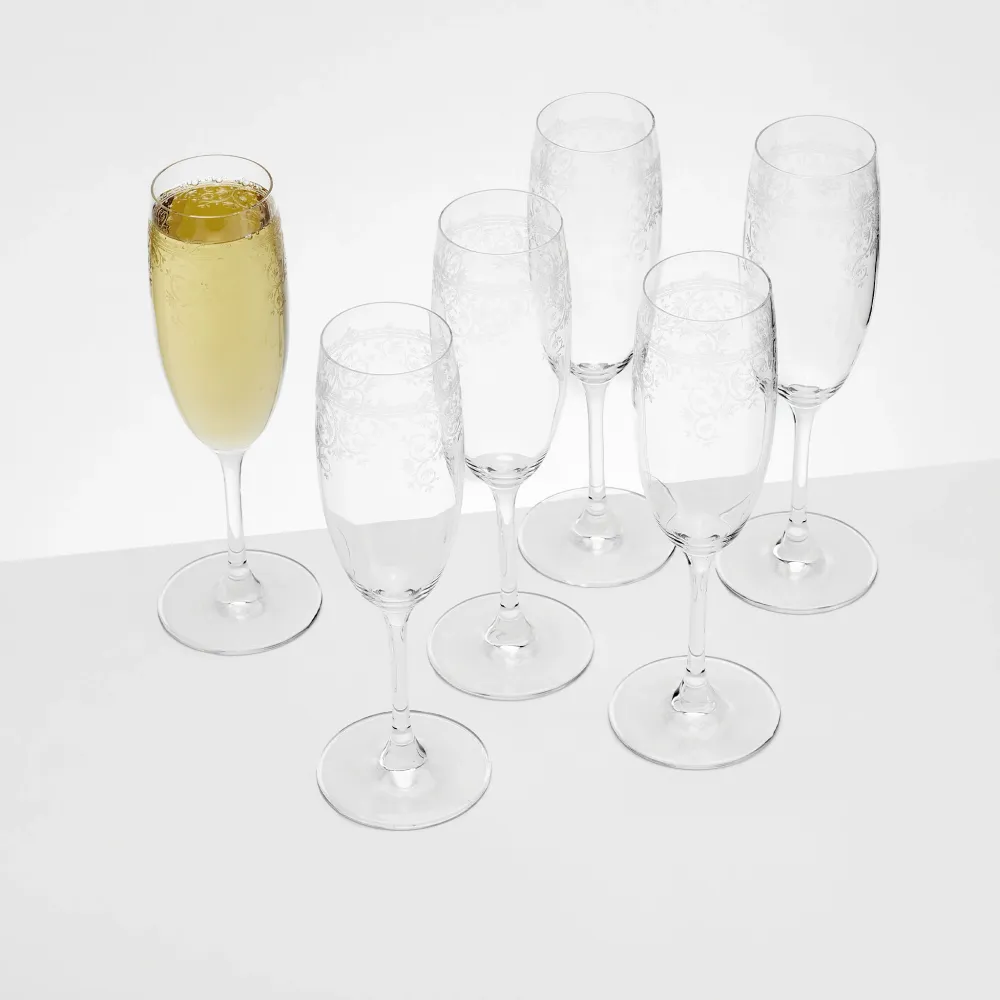 OSCAR Set 6 pahare șampanie, 220ml