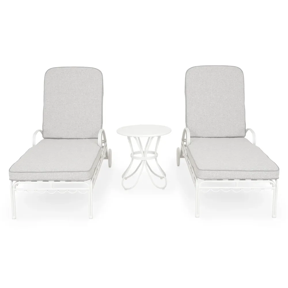 BOTANIC Set mobilier terasă/grădină, 2 șezlonguri și măsuță
