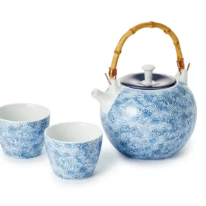 Set de ceai din portelan "Mizu" din 3 piese