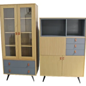 Set mobilier pentru living LEON cu comoda si vitrina