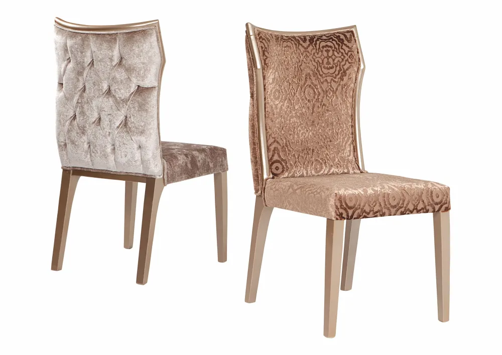 Set Living-Dining Lux Lavinya Zen AsiHome, Consola cu Oglinda, Comoda TV, Masa Crem Auriu (2m x 1m) + 6 Scaune – Exclusiv...