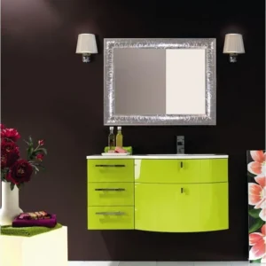 Set mobilier baie complet Arthema Vanity Twist 106x50xH54 cm, verde deschis