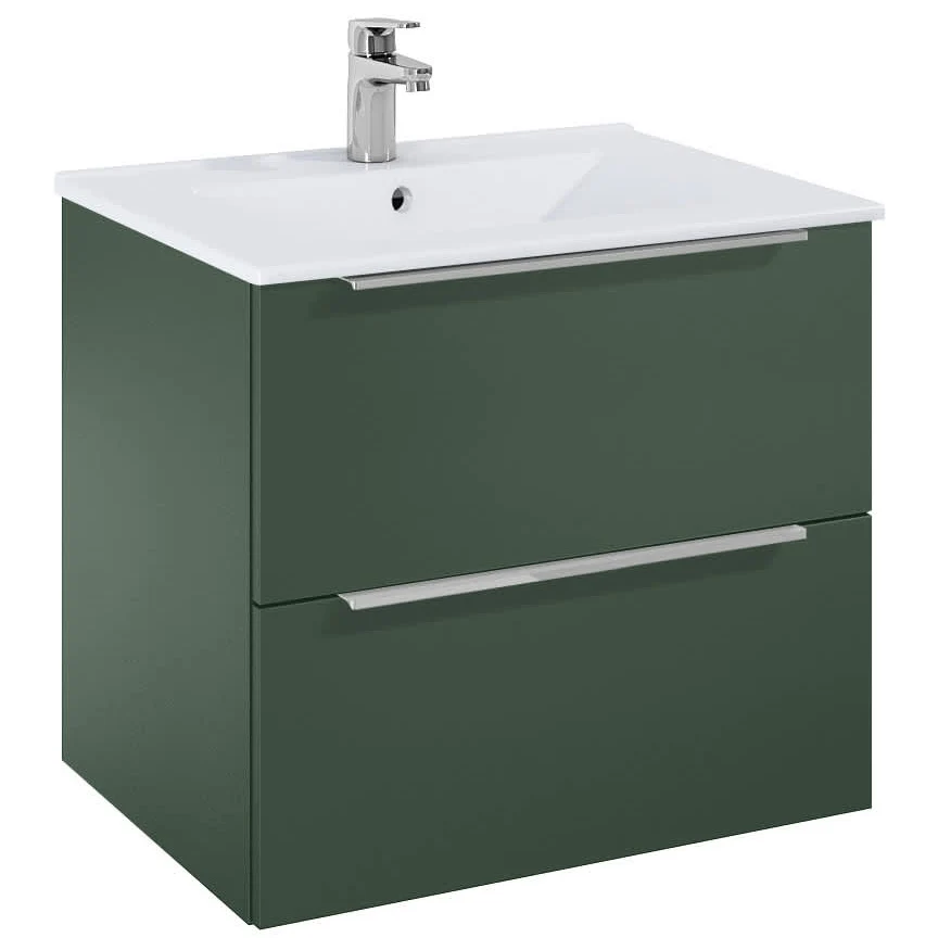 Set mobilier baie (masca si lavoar cu doua sertare) Roca Elegant Plus 61x46xH55 cm, verde (forest green)