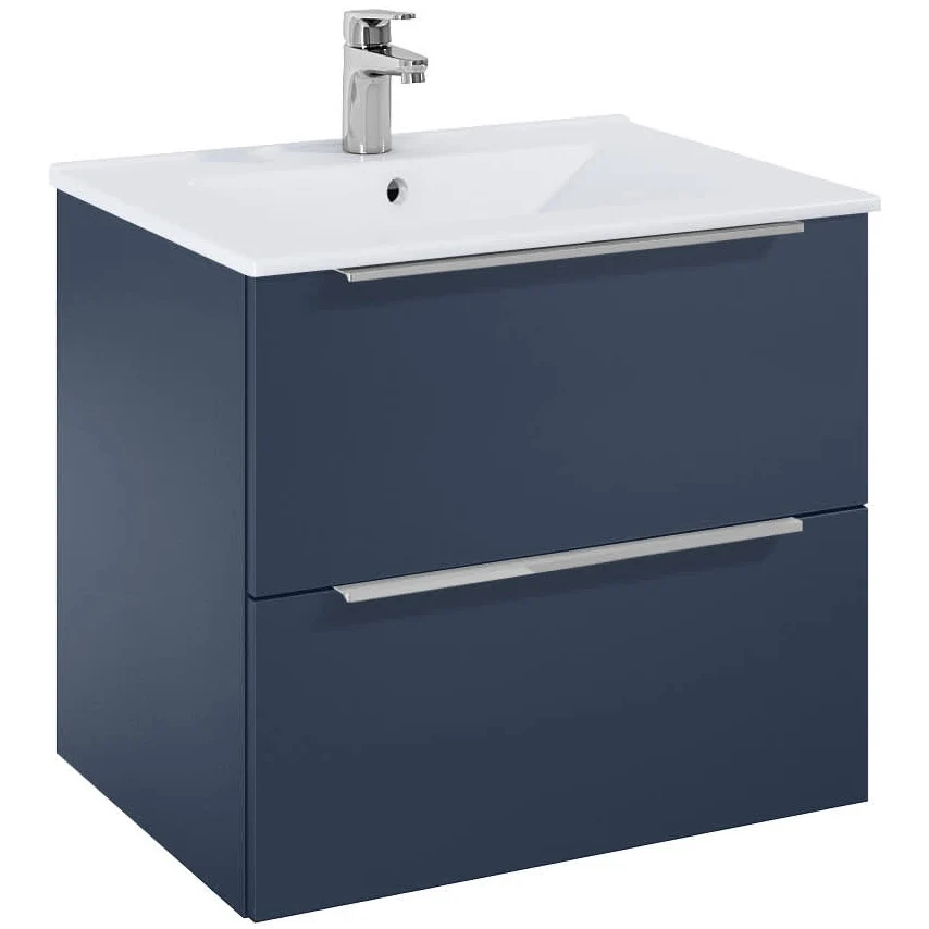 Set mobilier baie (masca si lavoar cu doua sertare) Roca Elegant Plus 61x46xH55 cm, albastru (night blue)