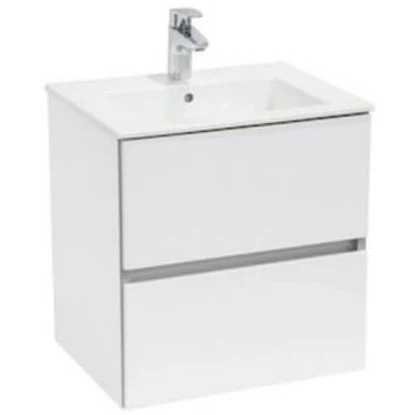Set mobilier baie (masca si lavoar) Roca Cube 65x43xH55 cm, alb