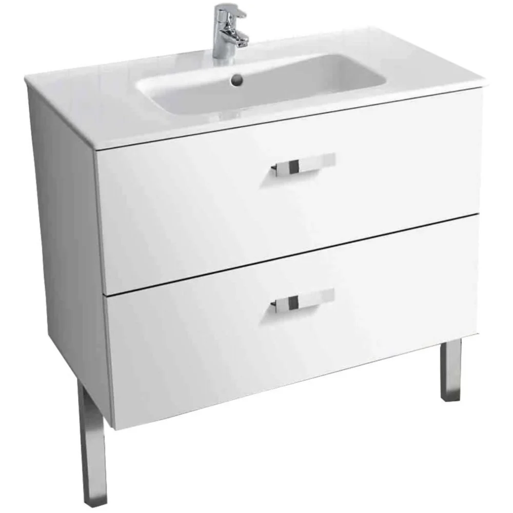 Set mobilier baie (masca si lavoar) Roca Victoria Basic 80x46xH57 cm, alb