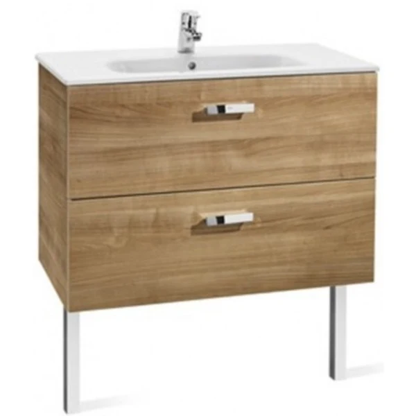 Set mobilier baie (masca si lavoar) Roca Victoria Basic 80x46xH57 cm, bej