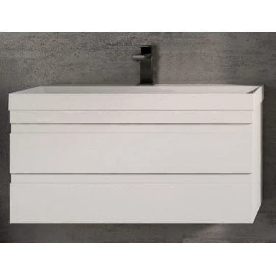 Set mobilier baie (masca cu 2 sertare si lavoar) Kolpa San Naomi 80x45xH44 cm, alb