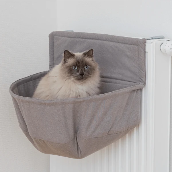 Sezlong pe calorifer pentru pisici Trixie XXL Plush Maro 55x15x36cm