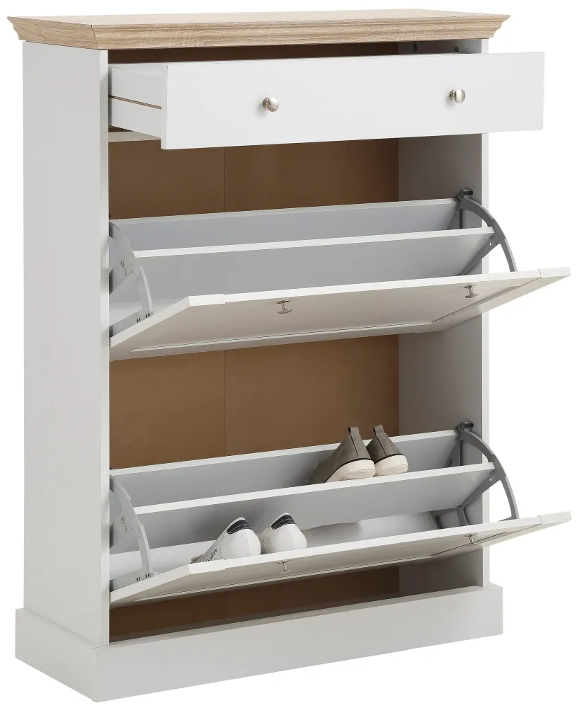 Pantofar Binz cu manere metalice si aspect de lemn, 105 cm inaltime